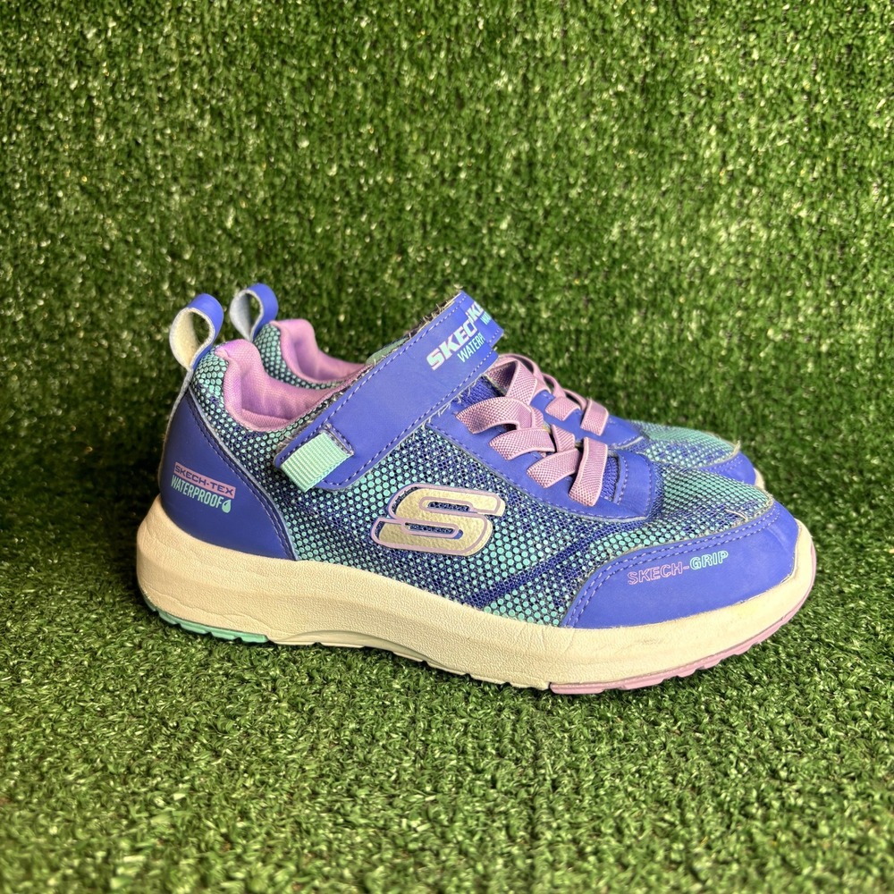 Skechers Dynamic Tread Journey Time Athletic Sneaker Blue Lavender Kids Sz 13.5